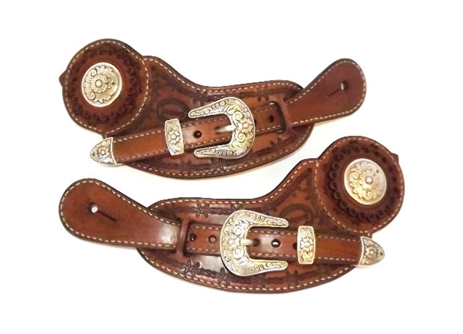 Buckaroo Spur Straps With 3 Piece Buckle Set Etsy UK