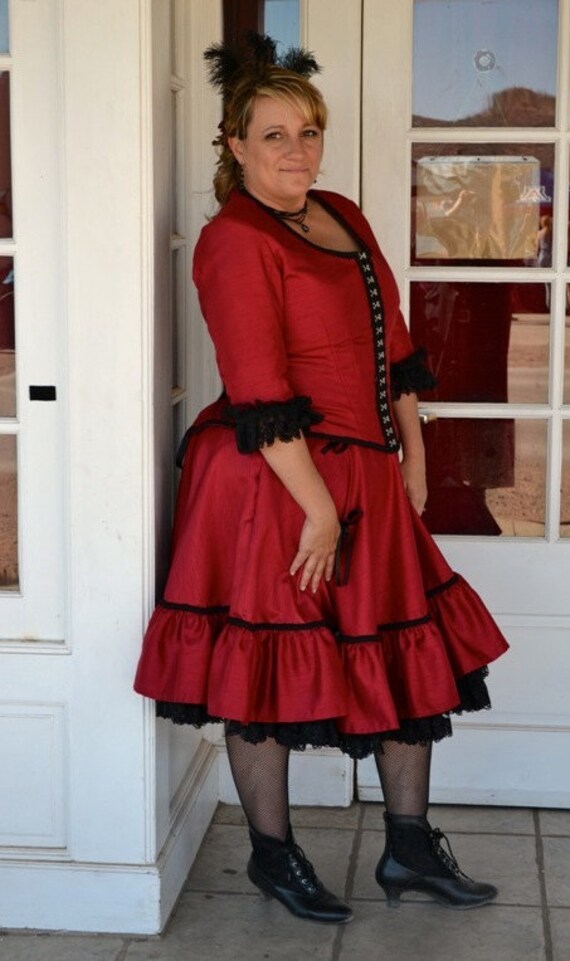 Saloon Chorus Girl Two Piece Outfit Made to Measure. Etsy