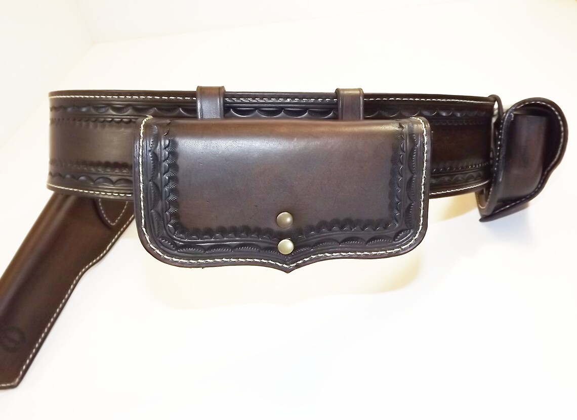 Black Powder Gun Belt With Holster and Pouches. Custom Rig Etsy