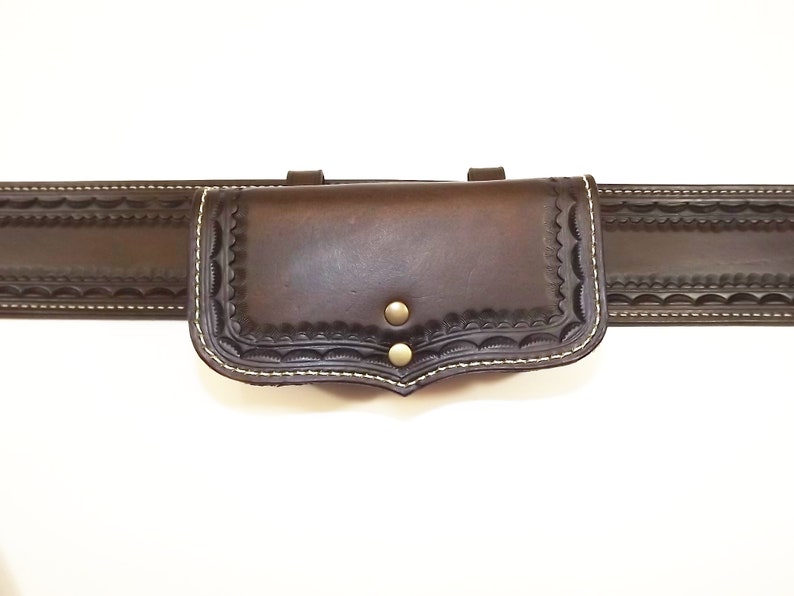 Black Powder Gunbelt with Holster and Pouches Etsy