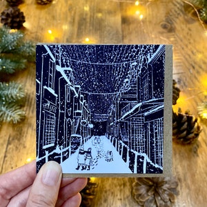 Glasgow Christmas Cards Illustrated Festive Pack of 5 Designs, Handmade in Glasgow, Scotland. image 6