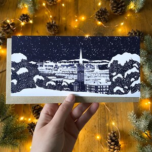 Glasgow Christmas Cards Illustrated Festive Pack of 5 Designs, Handmade in Glasgow, Scotland. image 5