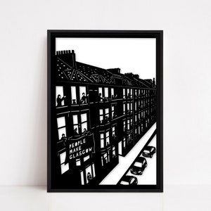 Glasgow &#39;People Make Glasgow&#39; klap voor onze op verzorgers geïnspireerde papiersnit