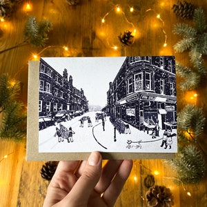 Glasgow Christmas Cards Illustrated Festive Pack of 5 Designs, Handmade in Glasgow, Scotland. image 3