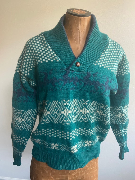 70’s Vintage 100% Wool Cowl Neck Sweater