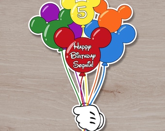 Disney Cruise Happy Birthday Mickey Balloons Magnet