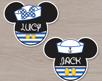 Imanes para puertas de cruceros Disney, imanes para puertas de camarotes, imanes de marineros, imanes de Minnie y Minnie