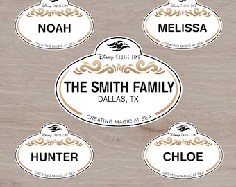 Disney Cruise Name Tag Magnets