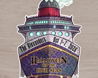 Disney Cruise Halloween Front of Ship Magnet Halloween on the High Seas