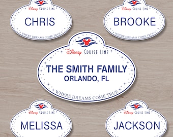 Disney Cruise Name Tag Magnets