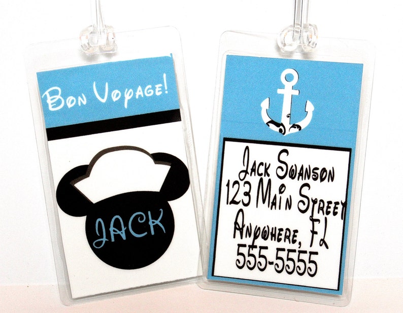 Disney Cruise Custom Luggage Tags Disney luggage tag Mickey Etsy