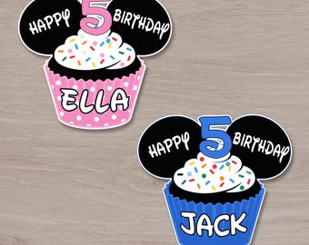 Disney Cruise Birthday Magnet Cupcake Happy Birthday
