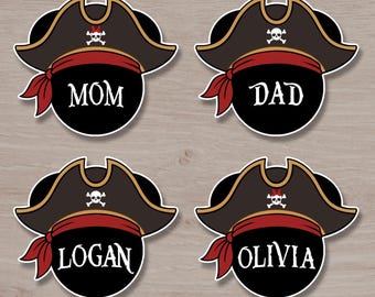 Disney Cruise Pirate Magnet, Pirate Night Door Decor, Minnie and Mickey Pirate