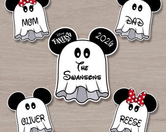 Personalized Halloween Cruise Door Magnet Set, Spooky Ghost Stateroom Decor