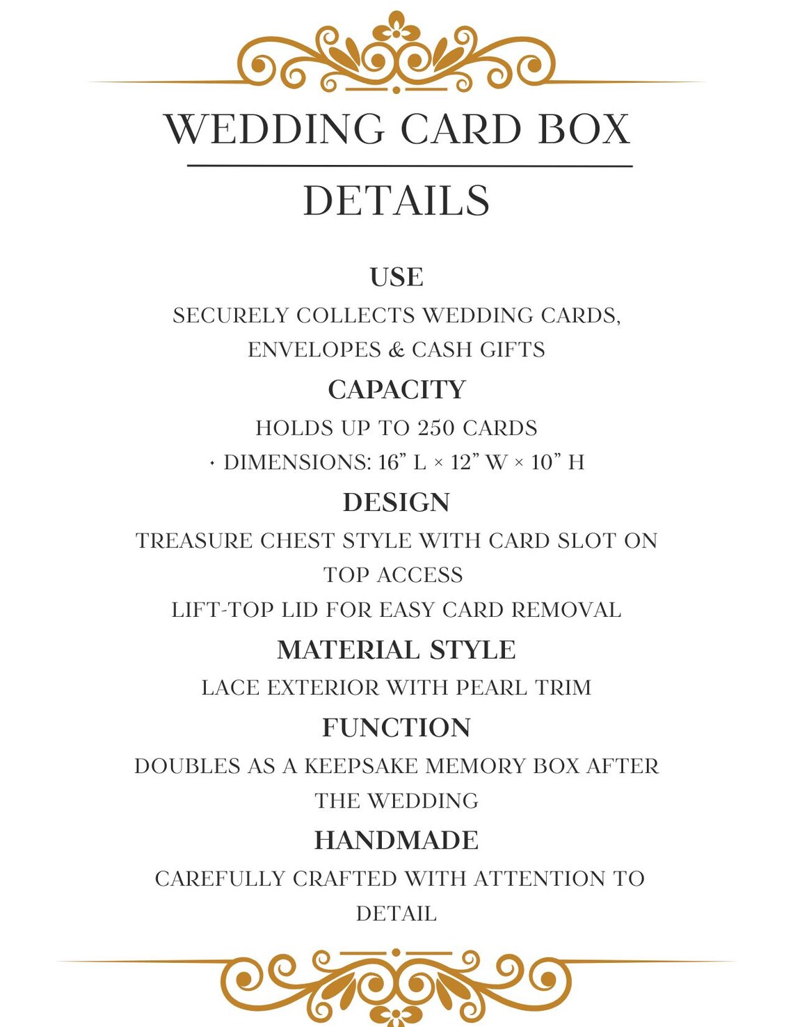 Wedding Card Box | Ivory Card Box | Money Box | Gift Card Holder | Card ...