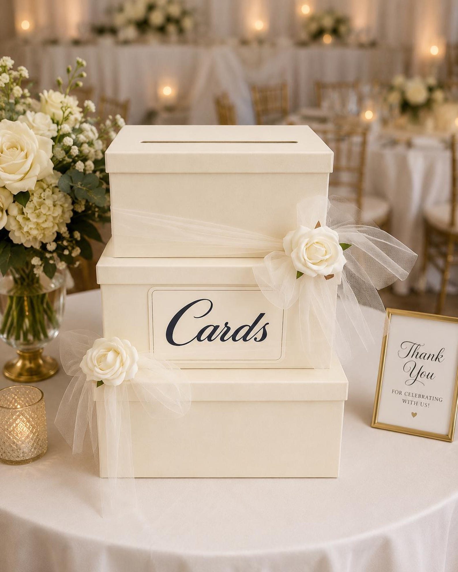 Wedding Card Box | Ivory Card Box | Money Box | Gift Card Holder | Card ...