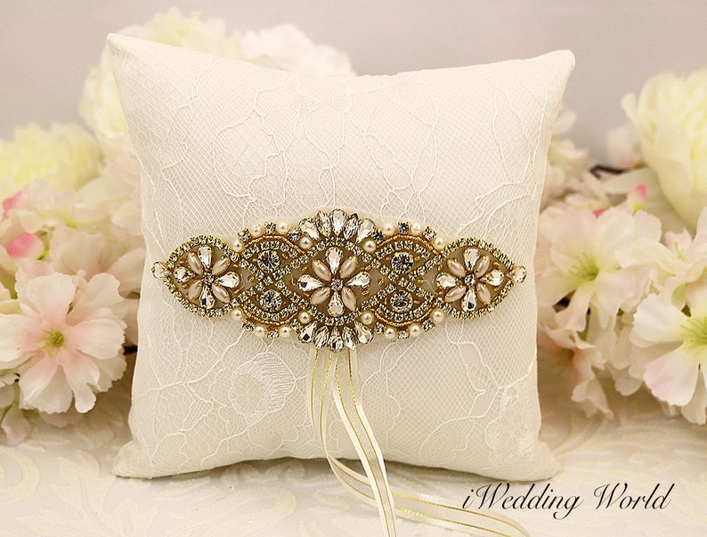 Flower Girl Basket Gold and Ivory Flower Girls Basket Gold Etsy