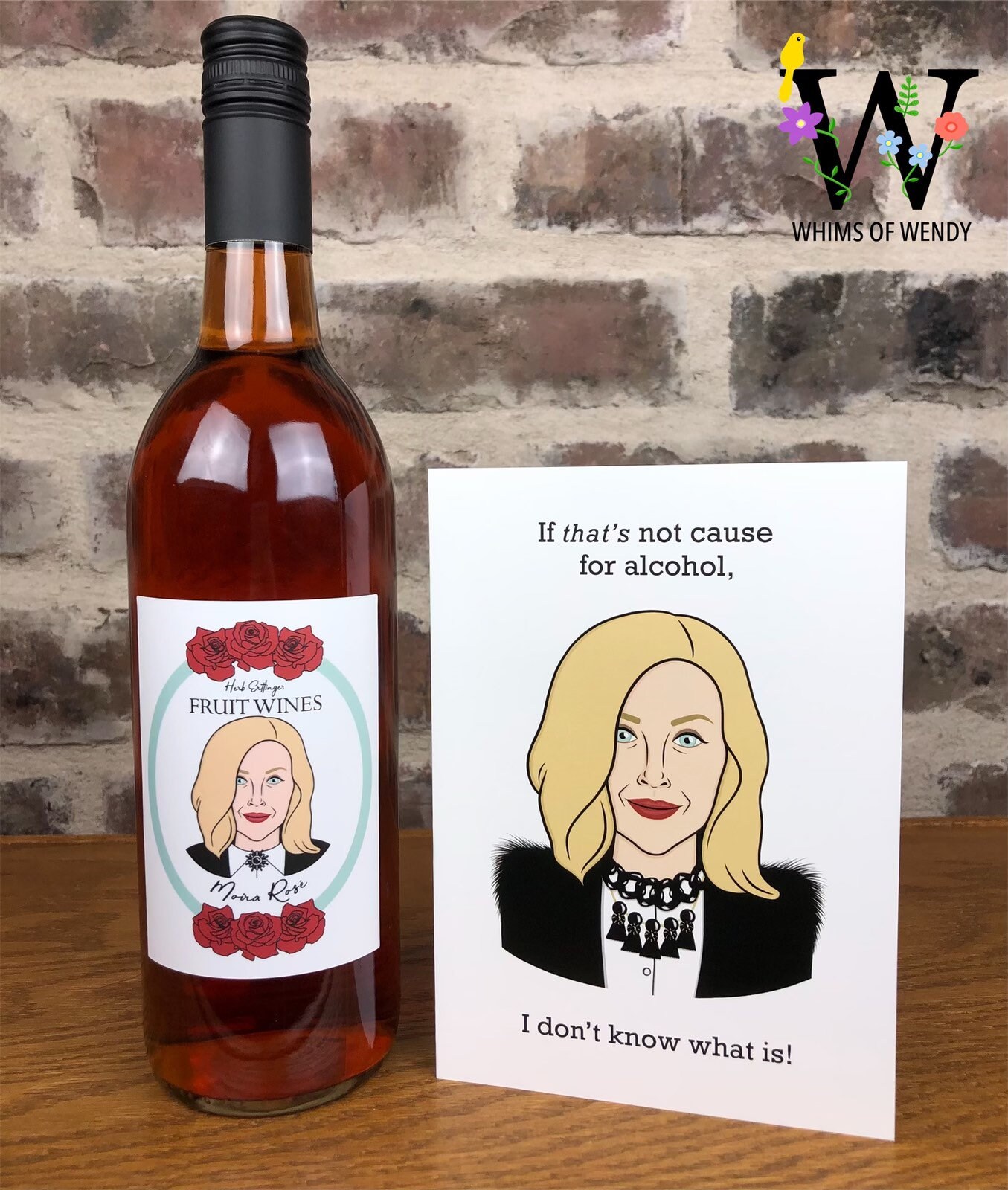COMBO Schitts Creek Moira Rose Fruit Wine Greeting Etsy