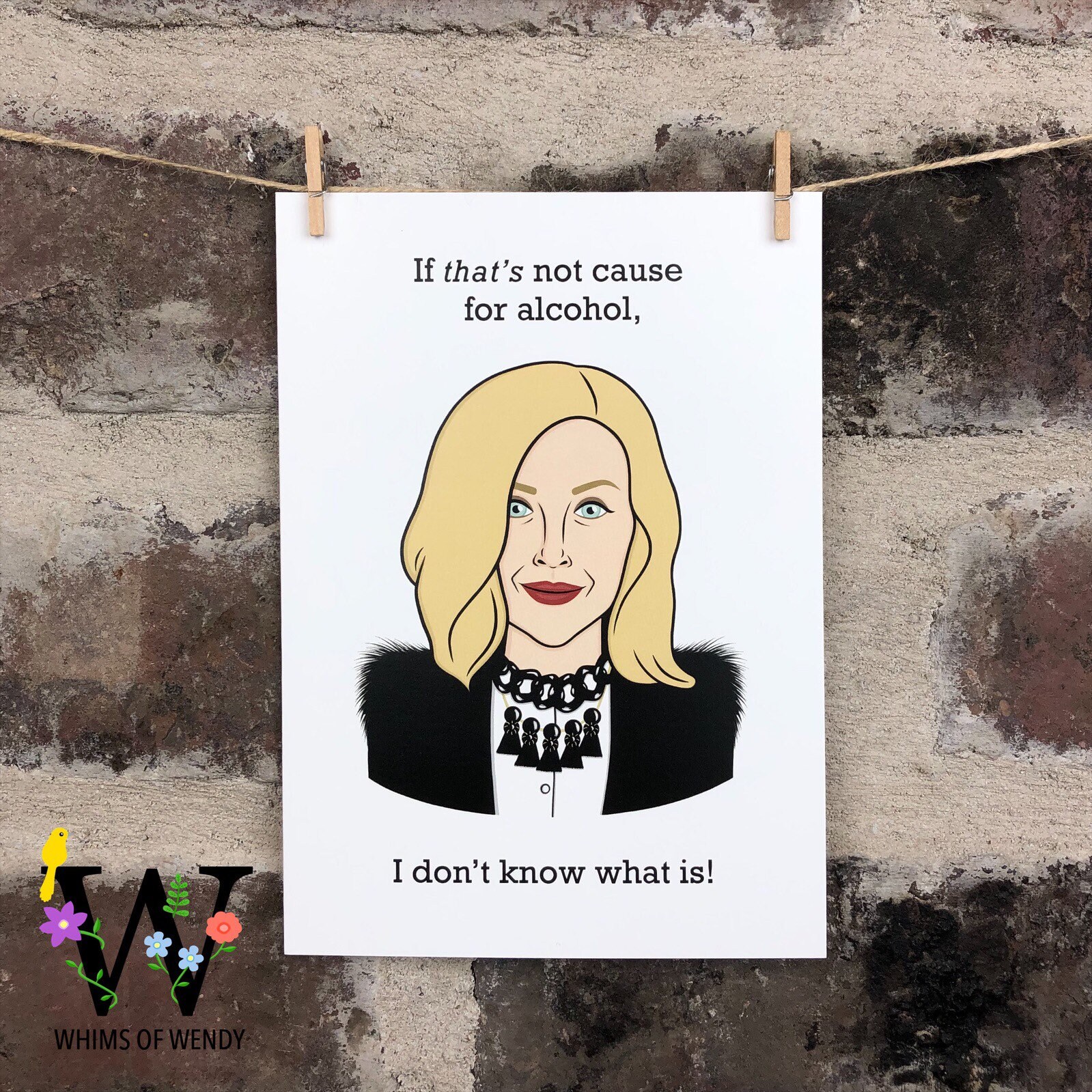 COMBO Schitts Creek Moira Rose Fruit Wine Greeting Etsy