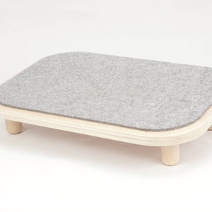 Foot Rest Stool - Wood and Felt - Home or Office Desk