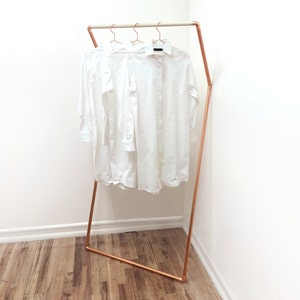 Copper Clothing Rack • Wall Leaning • K Rack