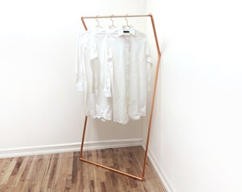 Copper Clothing Rack • Wall Leaning • K Rack