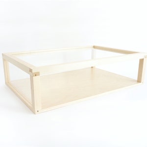 Wood Display Case • Glass or Acrylic • Jewelry + Collectibles