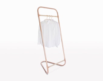 Copper Clothing Rack • Minimal Freestanding • J-Rack