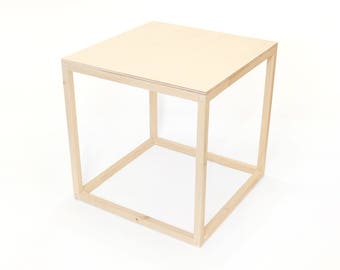 Cube Display Table - Wood Flat Pack