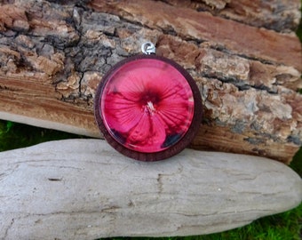 Hibiscus Flower, Red Flowers, Hibiscus Pendant, Flower Jewelry, Gift For Her, Nature Art, Flower Necklaces