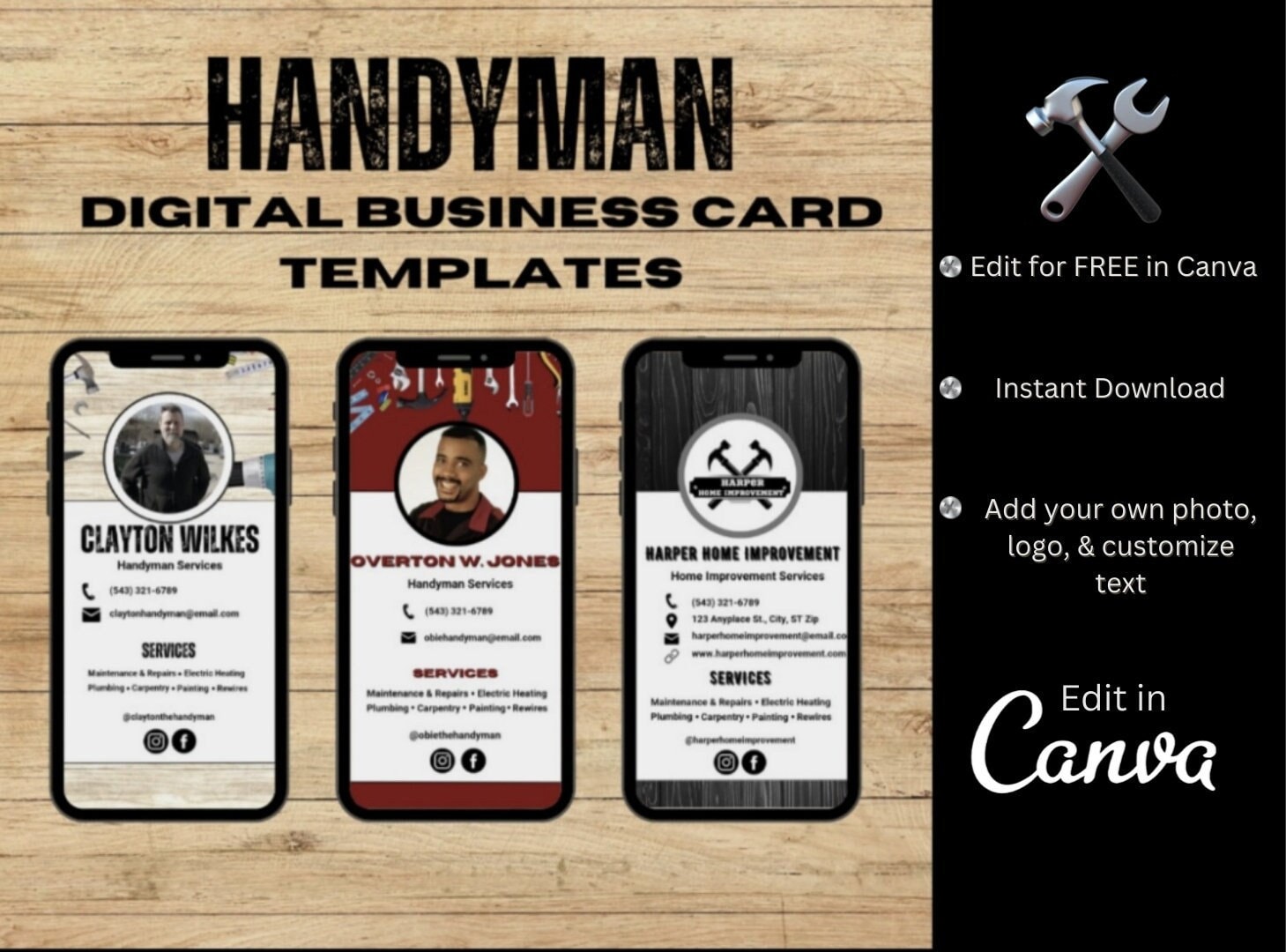Handyman Business Cards Templates