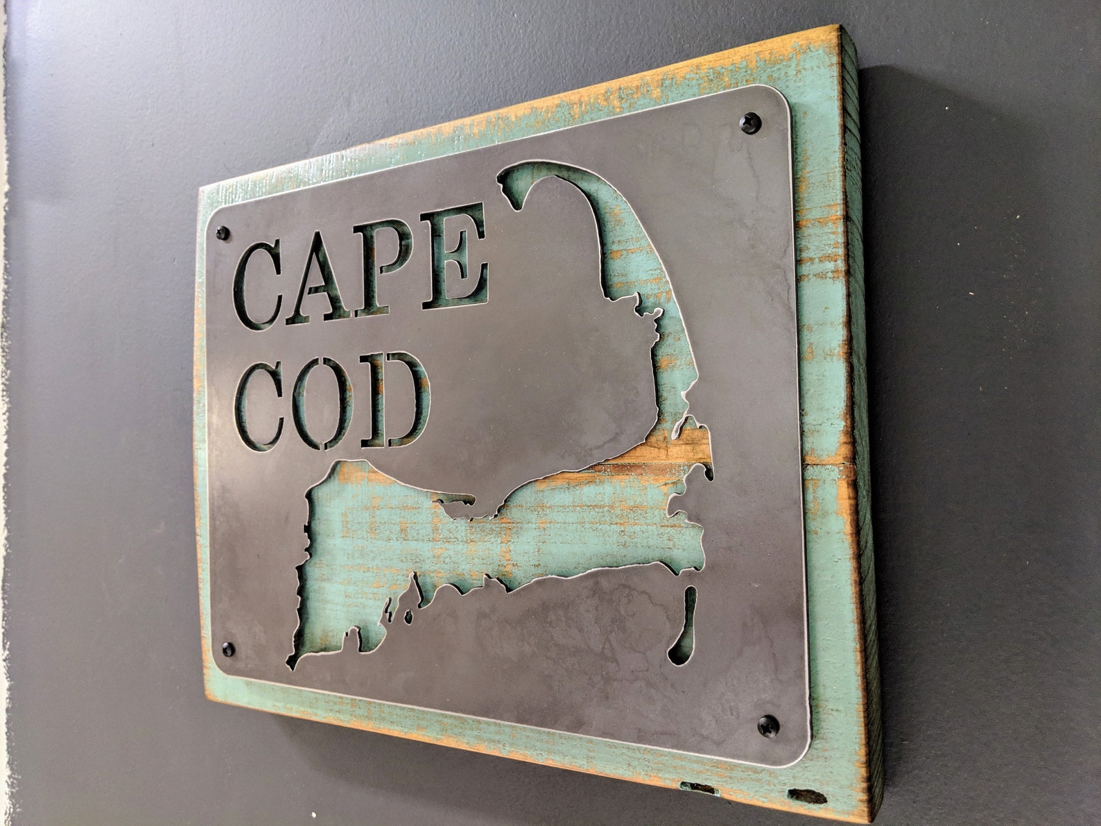 Cape Cod Wood Sign Rustic Art | Etsy