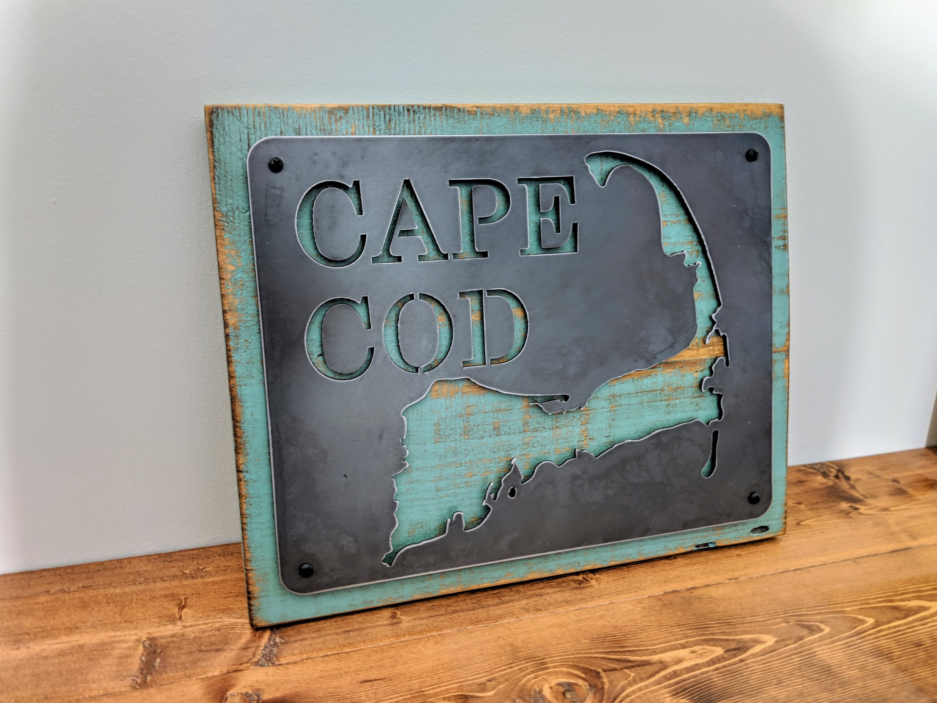 Cape Cod Wood Sign Rustic Art | Etsy