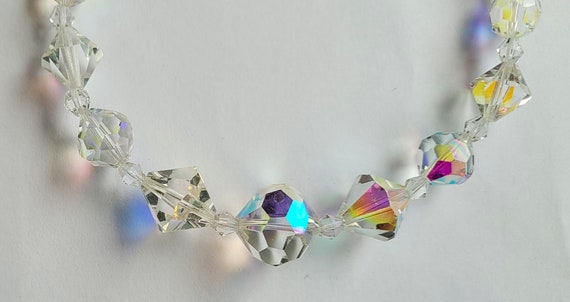 Vintage Aurora Borealis Rainbow Colors Crystal 22… - image 2