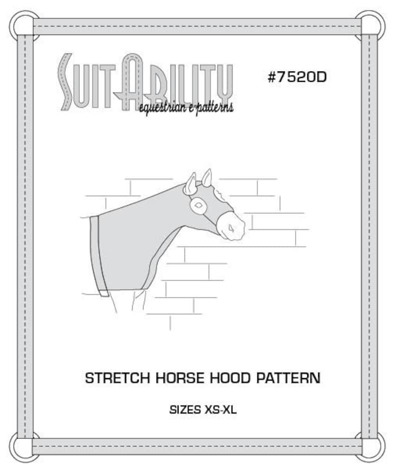 PDF Stretch Horse Hood Pattern image 1