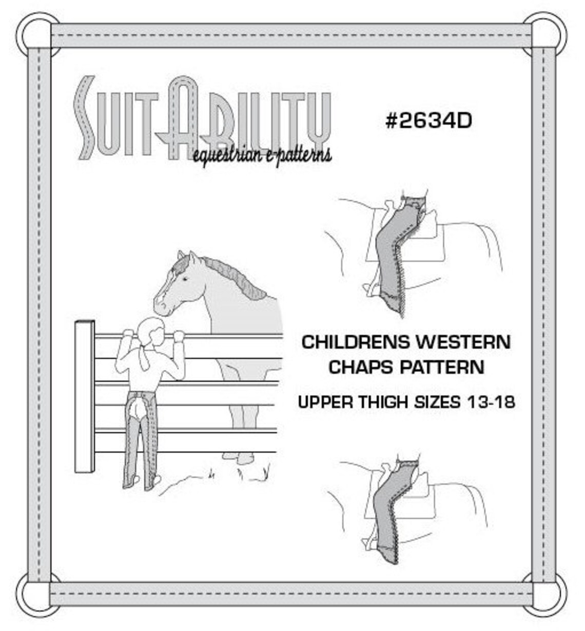 Kids Chaps Pdf Pattern PDF Childrens Western Chaps Pattern - Etsy