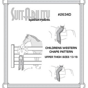 PDF Childrens Western Chaps Pattern