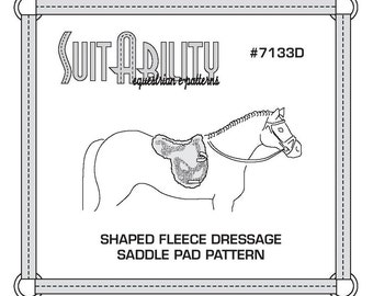 PDF Fleece Dressage Shaped Saddle Pad Pattern