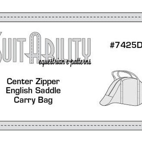 PDF Center Zipper English Saddle Carry Bag