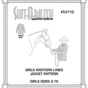 PDF Girls' Western Lined Jacket Pattern image 1