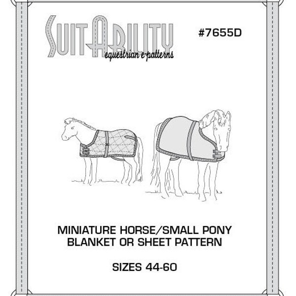 PDF Miniatura Caballo o Pequeño Pony Manta / Patrón de Hoja