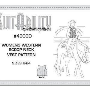 PDF Women's Western Scoop Neck Vest Pattern