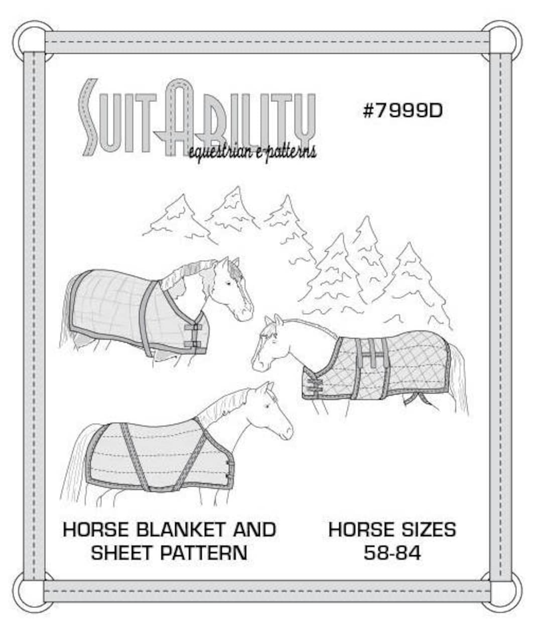 PDF Horse Blanket and Sheet Pattern - Etsy