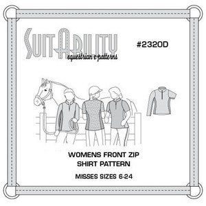 PDF Women's Front Zip English Shirt Pattern