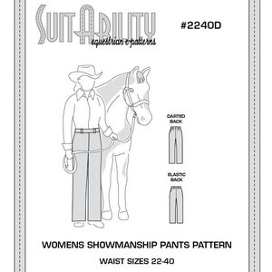 PDF Women's Showmanship Pants Pattern