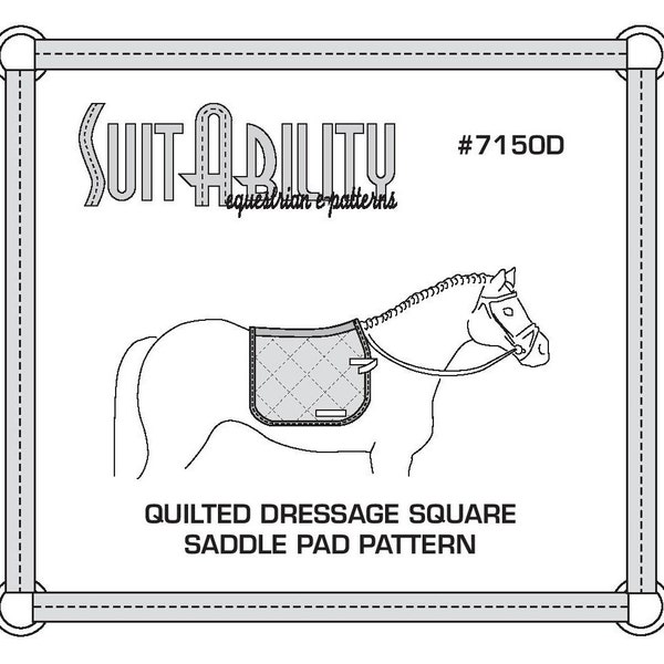 PDF Quilted Square Dressage Saddle Pad Pattern