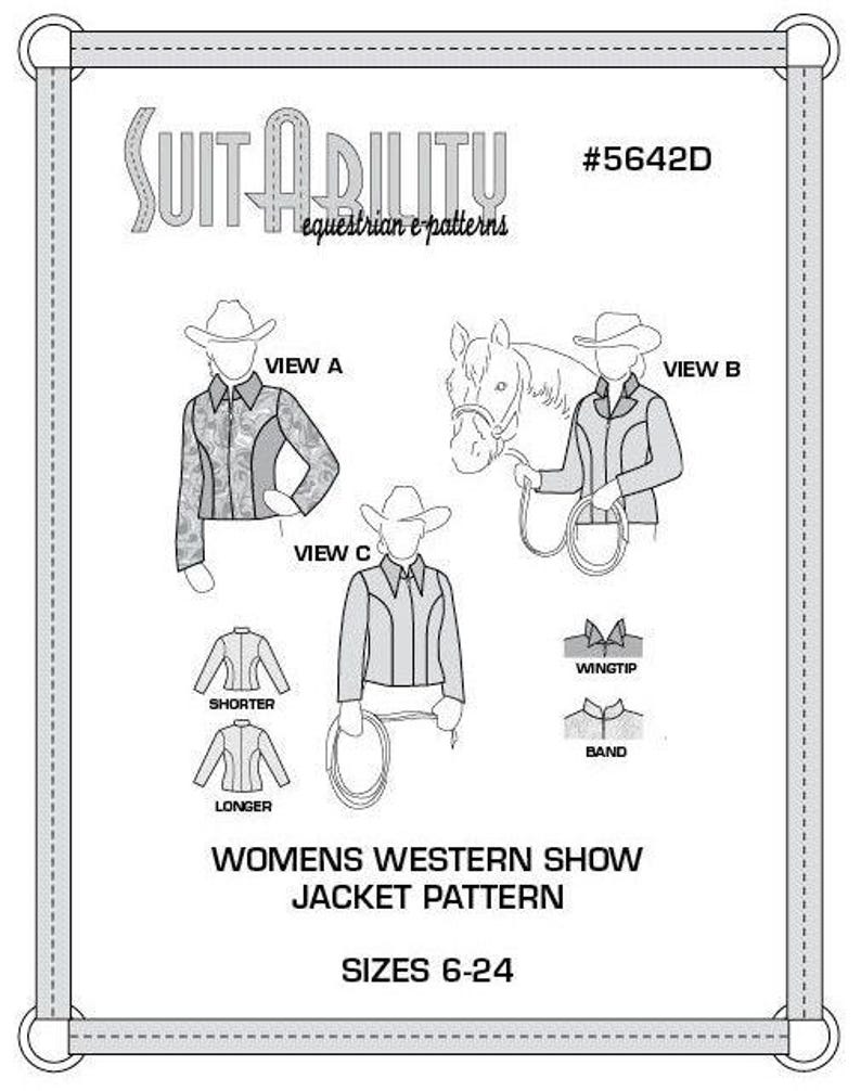 PDF Women's Princess Seam Western Show Jacket Pattern - Etsy