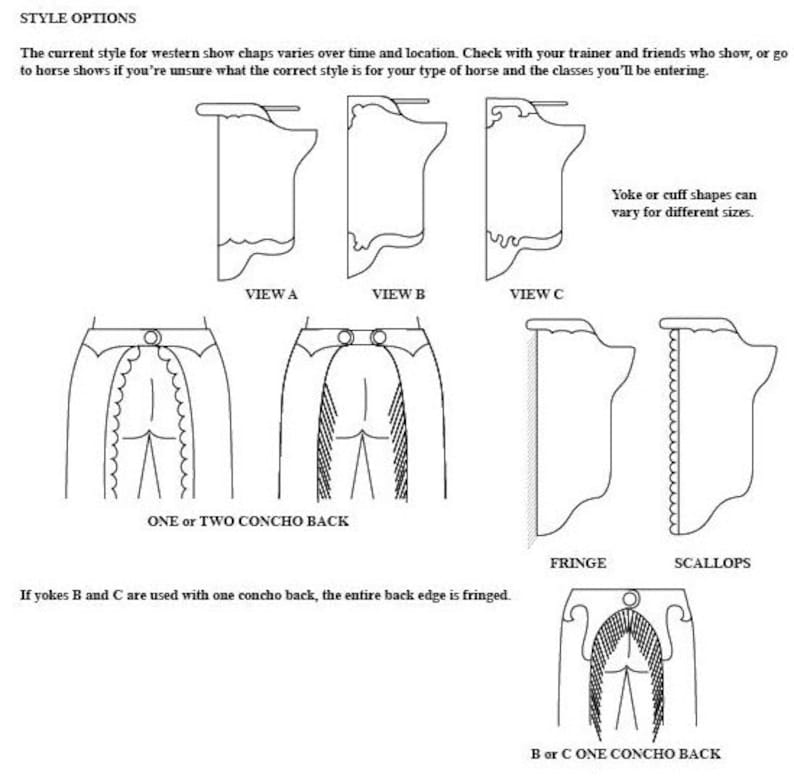 PDF Childrens Western Chaps Pattern Etsy