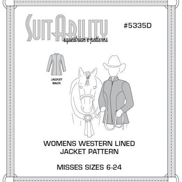 PDF Women's Western Lined Jacket Pattern