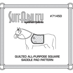 PDF Quilted Square All Purpose Saddle Pad Pattern